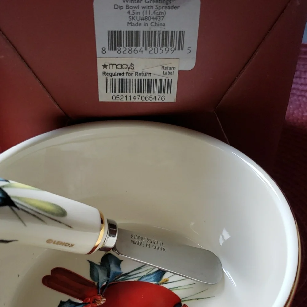 Lenox Winter Greetings Bowl and Spreader Set